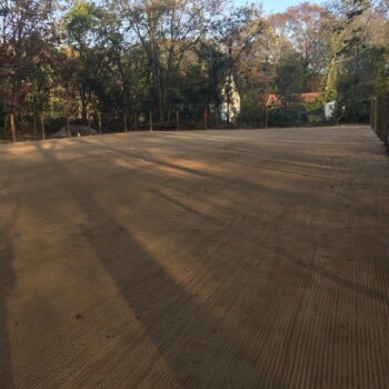 Empty equestrian arena